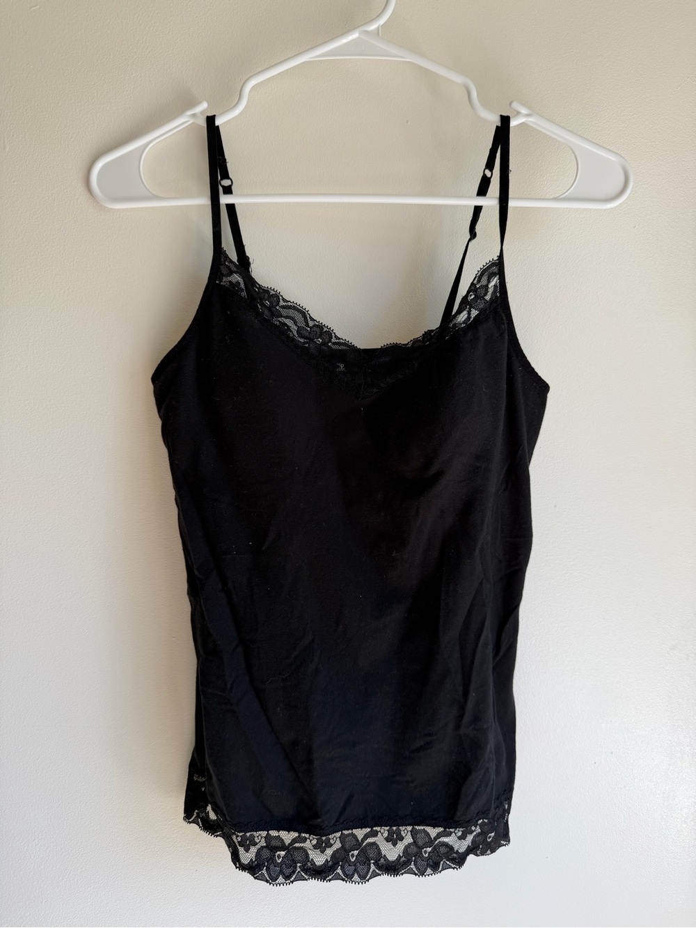 No Boundaries Black Lace-Trim Tank